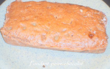 Cake fondant poire-chocolat inratable