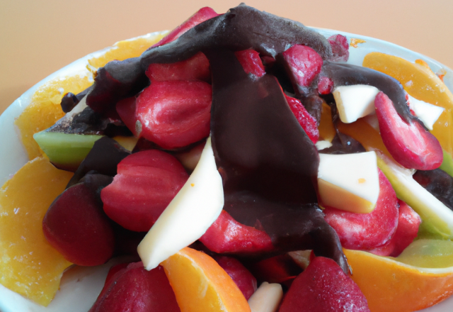 Salade de fruits au chocolat