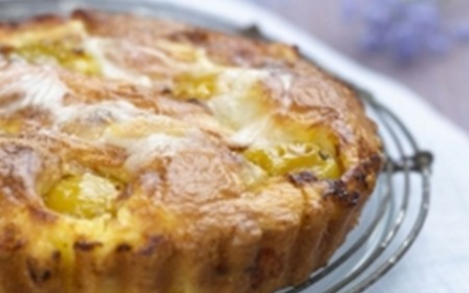 Clafoutis de Reblochon de Savoie aux mirabelles