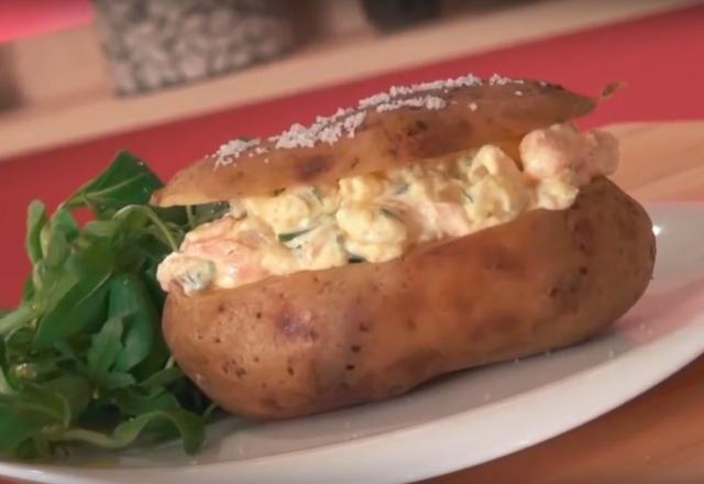 Pommes de terre au four au saumon fumé