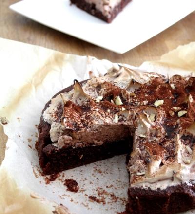 Gateau chocolat / noisettes meringués