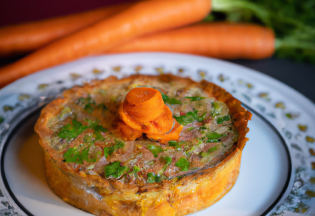 Pur brebis fondant sous ses carottes version tarte salée