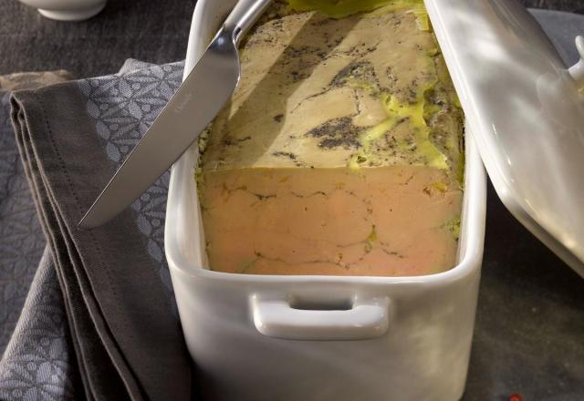 Foie gras de canard entier des landes lafitte mi-cuit en terrine