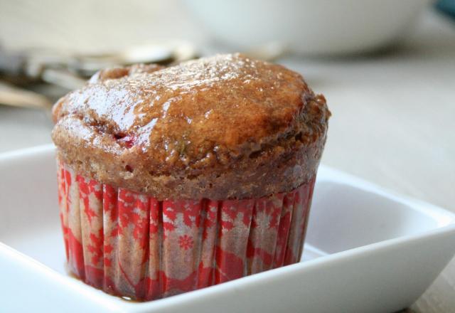 Muffins fraises marinées, citron, thym et miel de citronnier