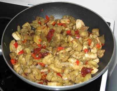 Aubergines aux tomates séchées