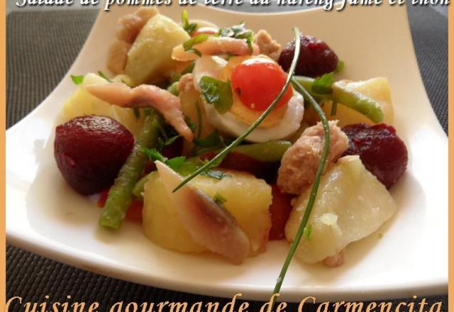 Salade de pommes de terre au hareng fumé