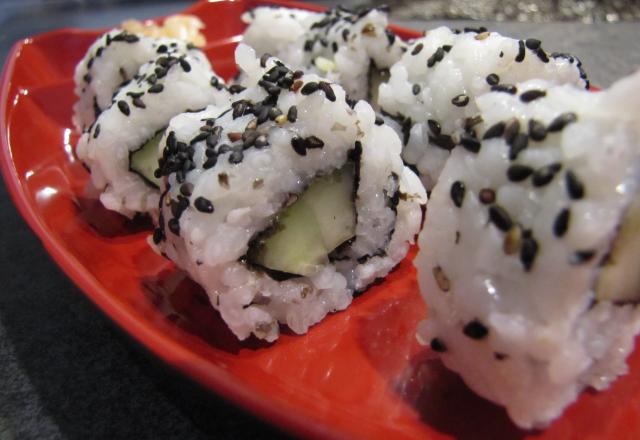 Makis california rolls au concombre