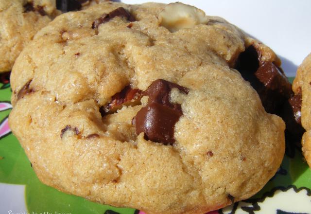 Cookies noisettes, spéculoos et chocolat