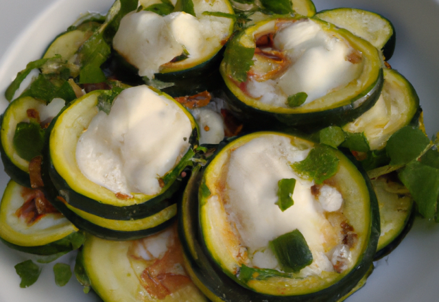 Douceur de courgettes au chèvre frais