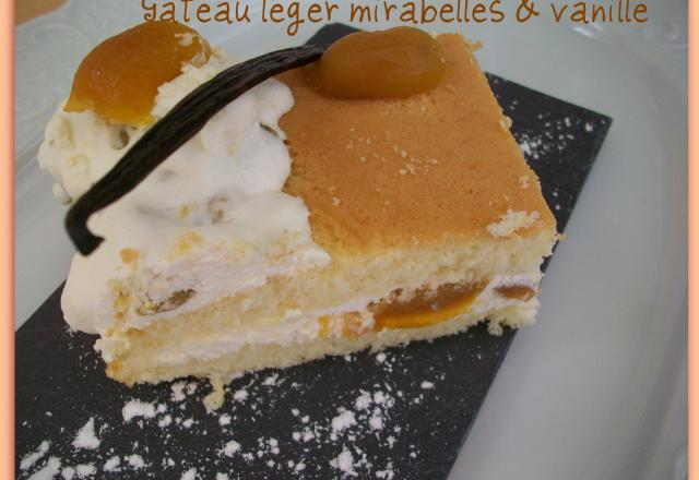 Gâteau léger mirabelles et vanille