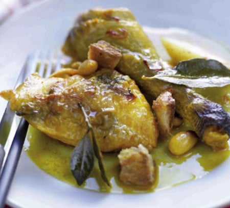 Fricassée de pintade aux amandes