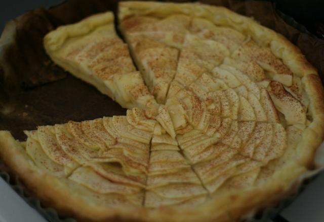 Tarte aux pommes légère et peu sucrée