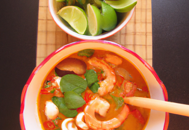 Soupe Tom Yum thaïlandaise