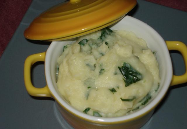 Purée pommes de terre et épinard