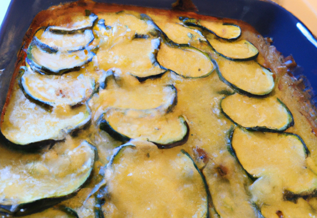 Courgette gratinée au bleu