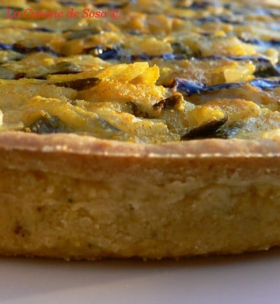 Tarte orientale aux légumes et à la crème balsamique