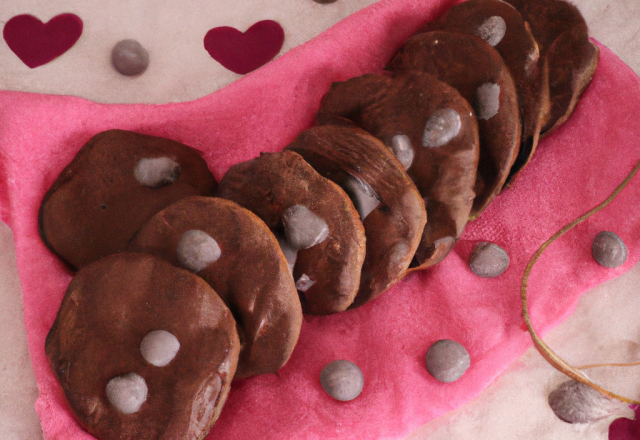 Cookies au chocolat cœur guimauve