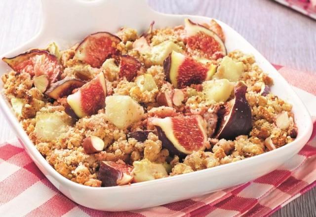 Crumble figues et pommes à ma façon