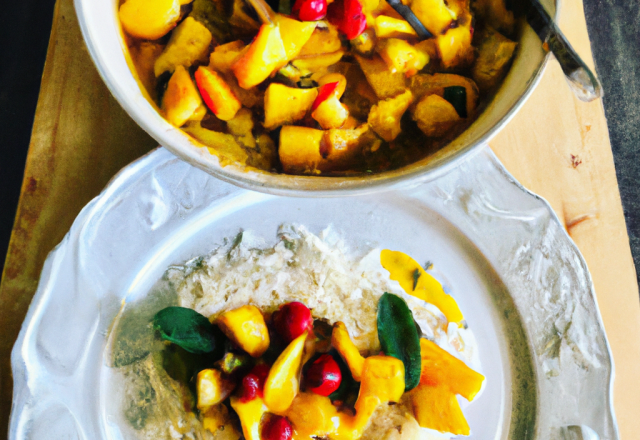 Curry de riz au fruits