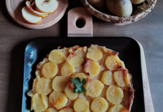 Tarte aux pommes de terre et lard