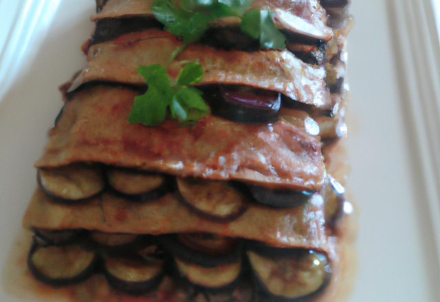 Feuilleté coulis d'aubergine