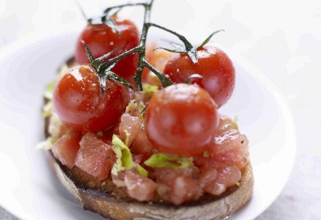 Crostini aux deux tomates