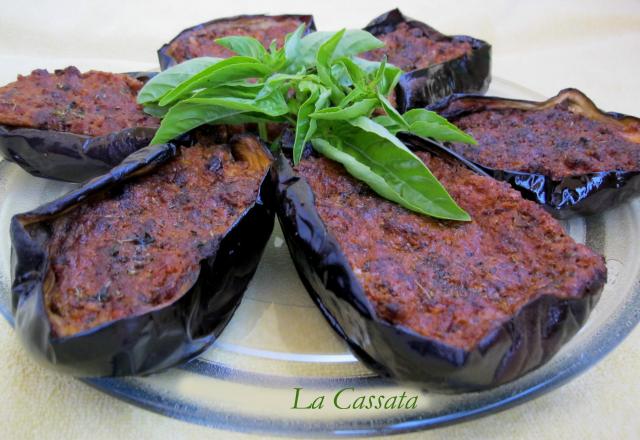 Aubergines farcies rapides