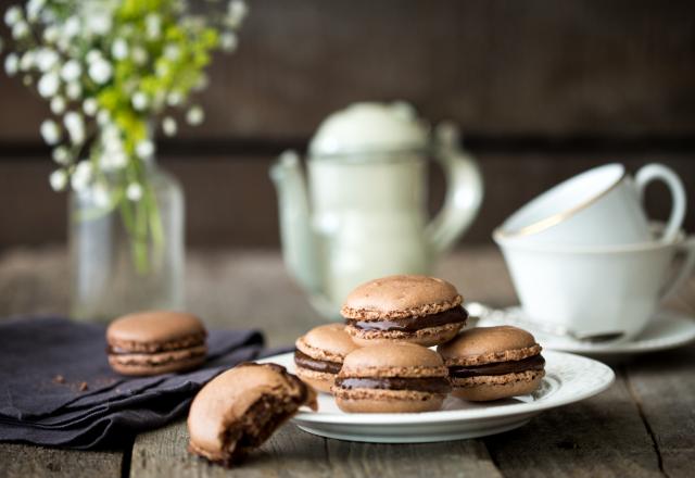 Macarons à la mousse au chocolat à l’ancienne