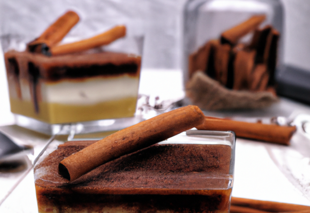 Verrine chocolat blanc et pain d'épices