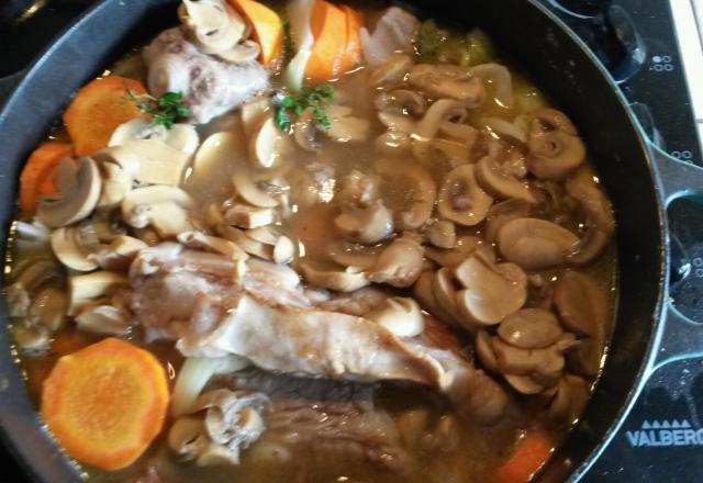 Blanquette de veau aux champignons et carottes