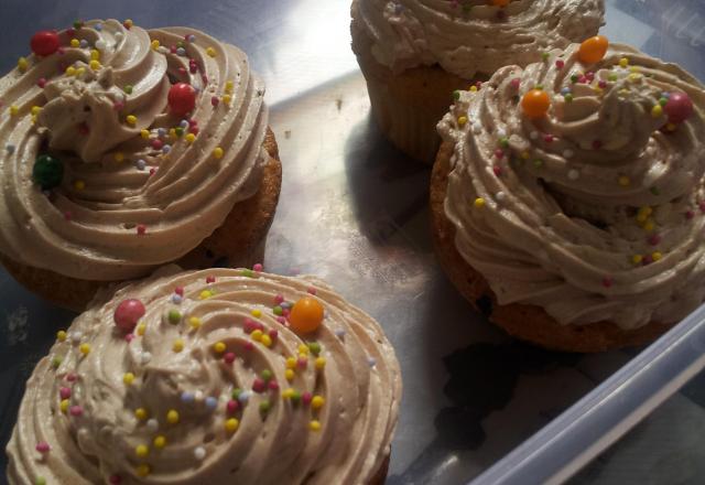 Cupcake au nutella et framboises