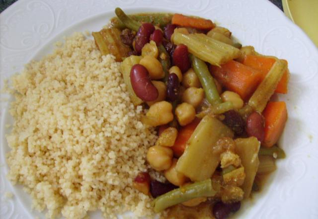 Tajine de légumes et légumes secs