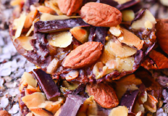 Florentins aux fruits confits, chocolat et amandes effilées