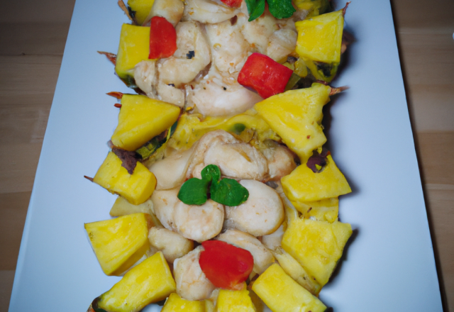 Poulet à la banane et ananas