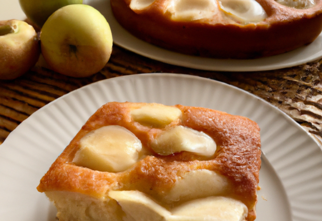 Gâteau au yaourt et aux pommes classique