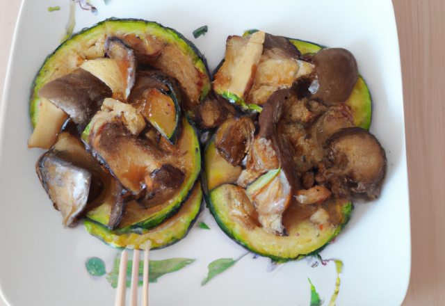 Poêlée de Shitakés et Courgettes