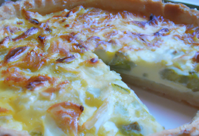 Délicieuse quiche au fromage St Nectaire et aux poireaux