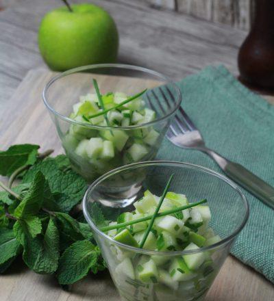 Tartare de concombre et pomme granny