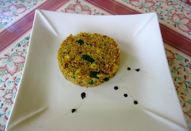 Quinoa aux courgettes et petites graines, façon risotto