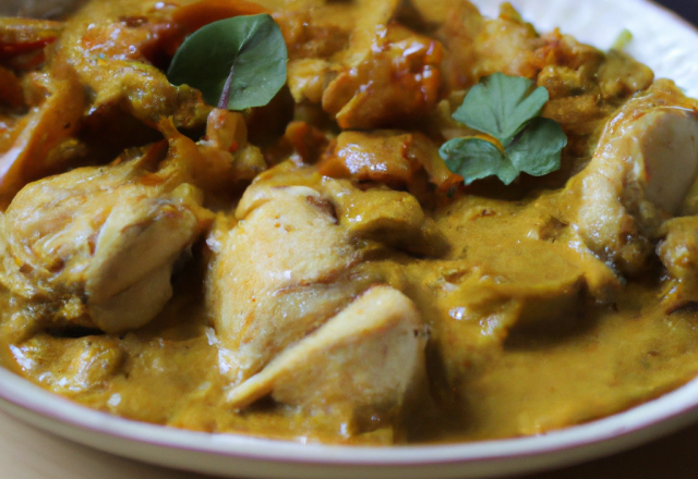 Curry de dinde au lait de coco à ma façon