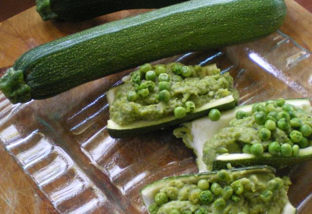 Courgettes farcies au roquefort