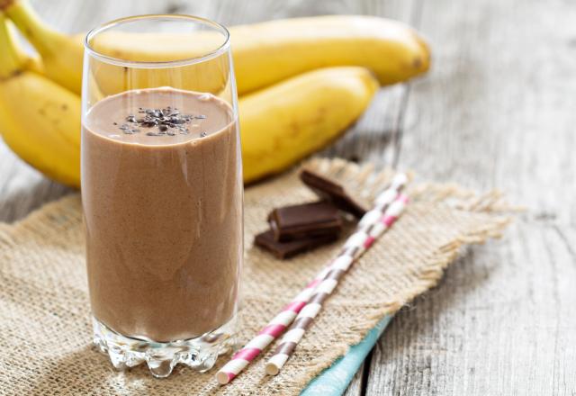 Smoothie banane et chocolat