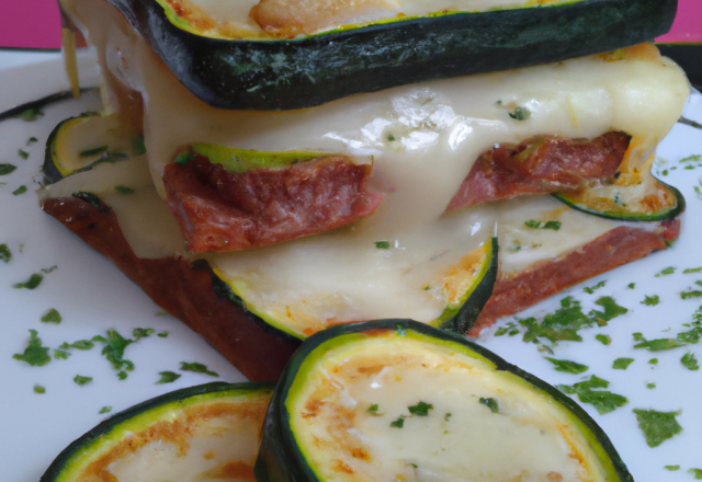 Croque monsieur aux courgettes