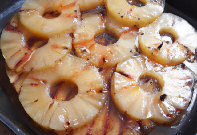 Ananas poêlé au miel de lavande