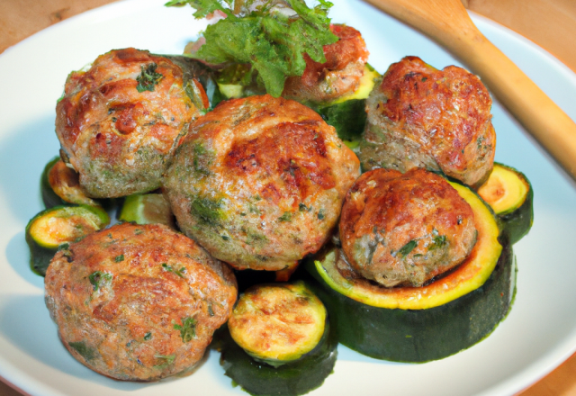 Boulettes de porc aux courgettes