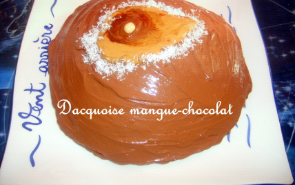 Dacquoise mangue-chocolat