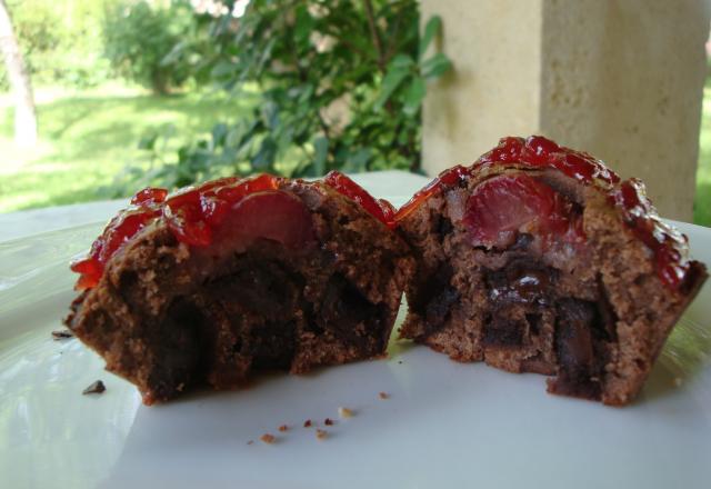 Muffins chocolat cerise