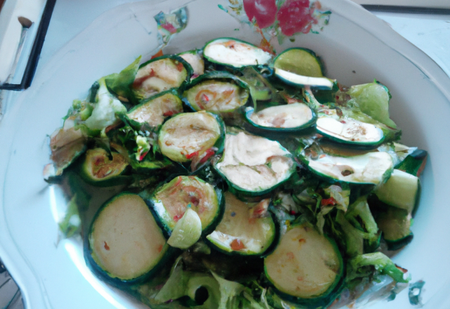 Courgettes en salade peu calorique