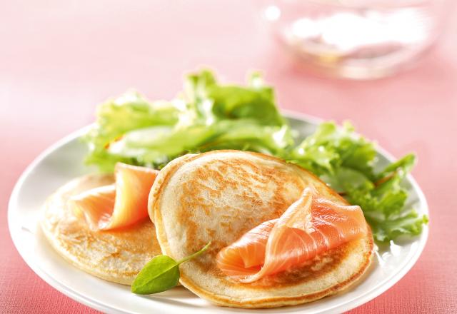 Pancake de pommes des champs au saumon fumé