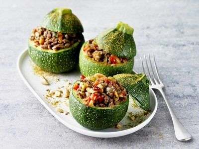 Courgettes farcies au bœuf épicé